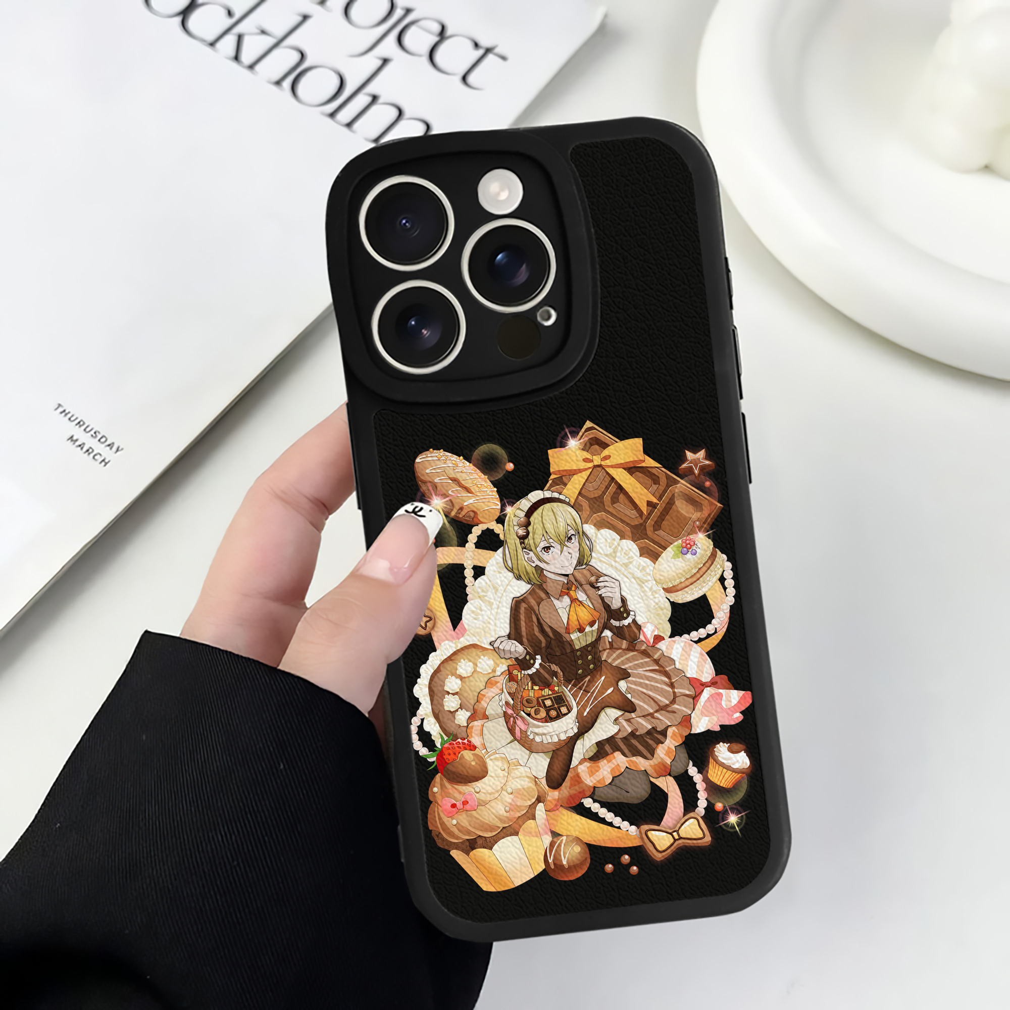 （画像用） 文豪ストレイドッグス Bungo Stray Dogs 【iPhone 16シリーズ対応】シリコンスマホケース（レザー調） 材質：シリコン